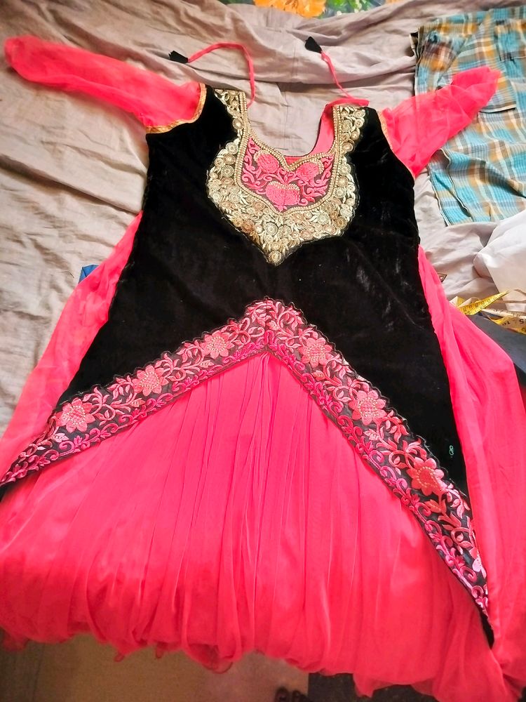 Velvet Anarkali Gown