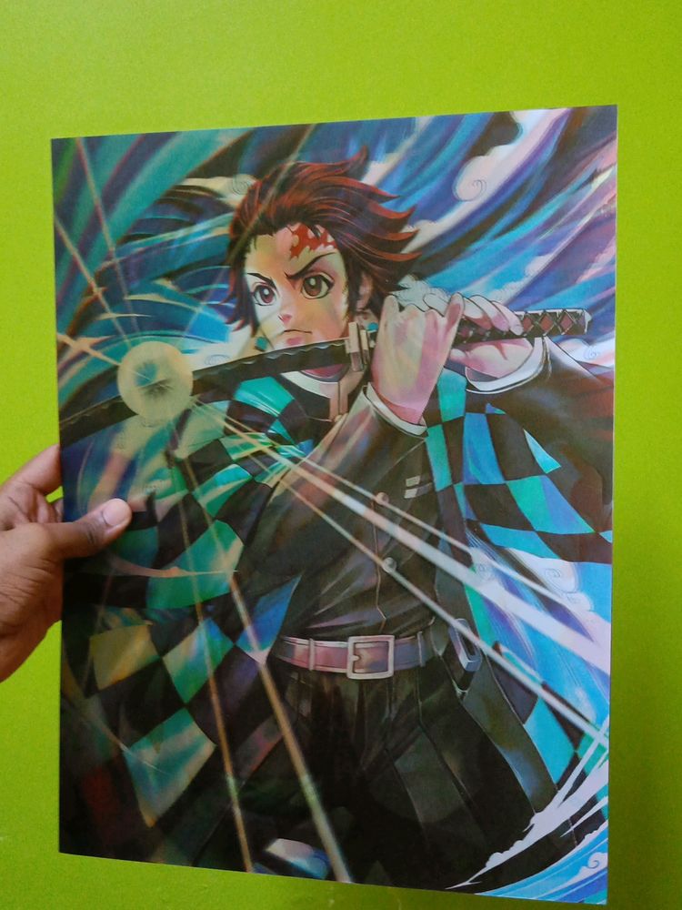 New Demon Slayer Tanjirou Nezuko & Muzan 3d Poster