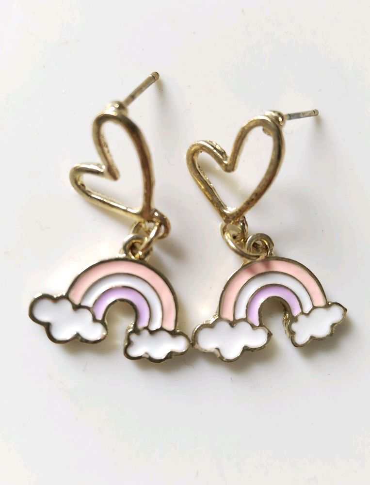 Pastel Rainbow Studed Earrings