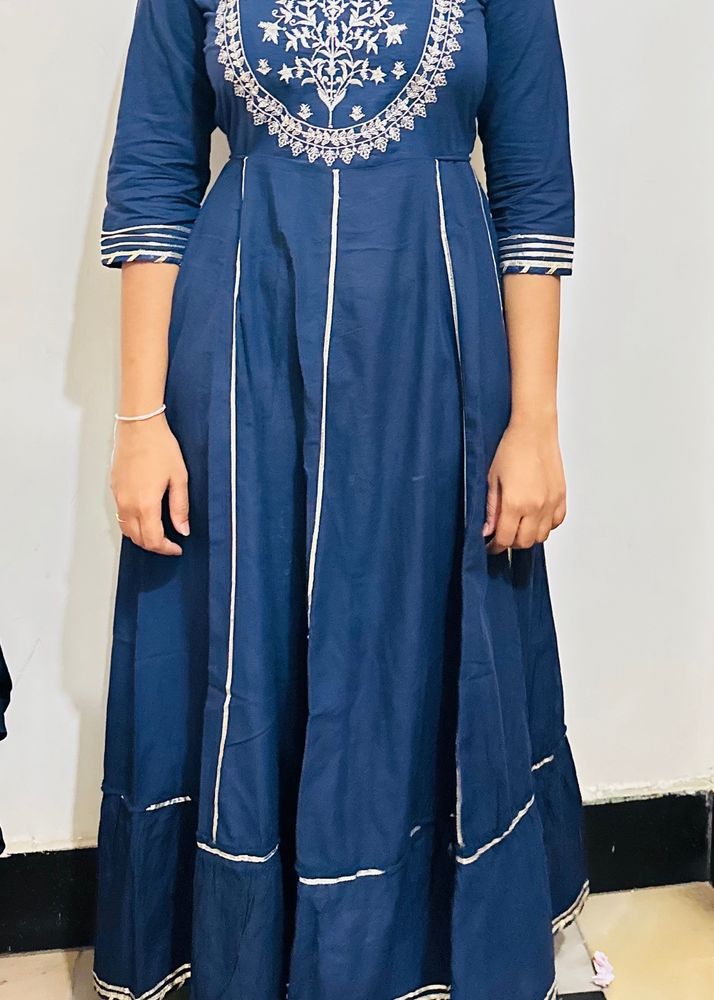 Ethnic Blue Long Frock