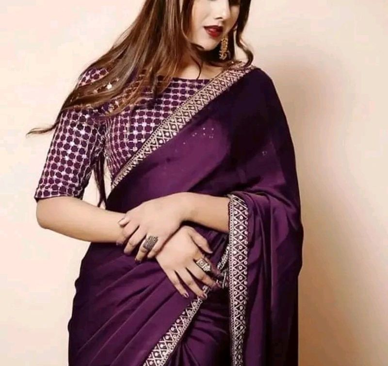 New Art Silk Saree With Blouse Piece