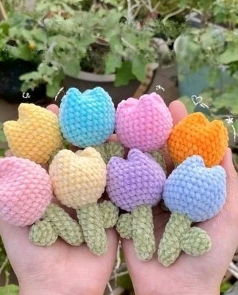 Mini Crochet Tulips!