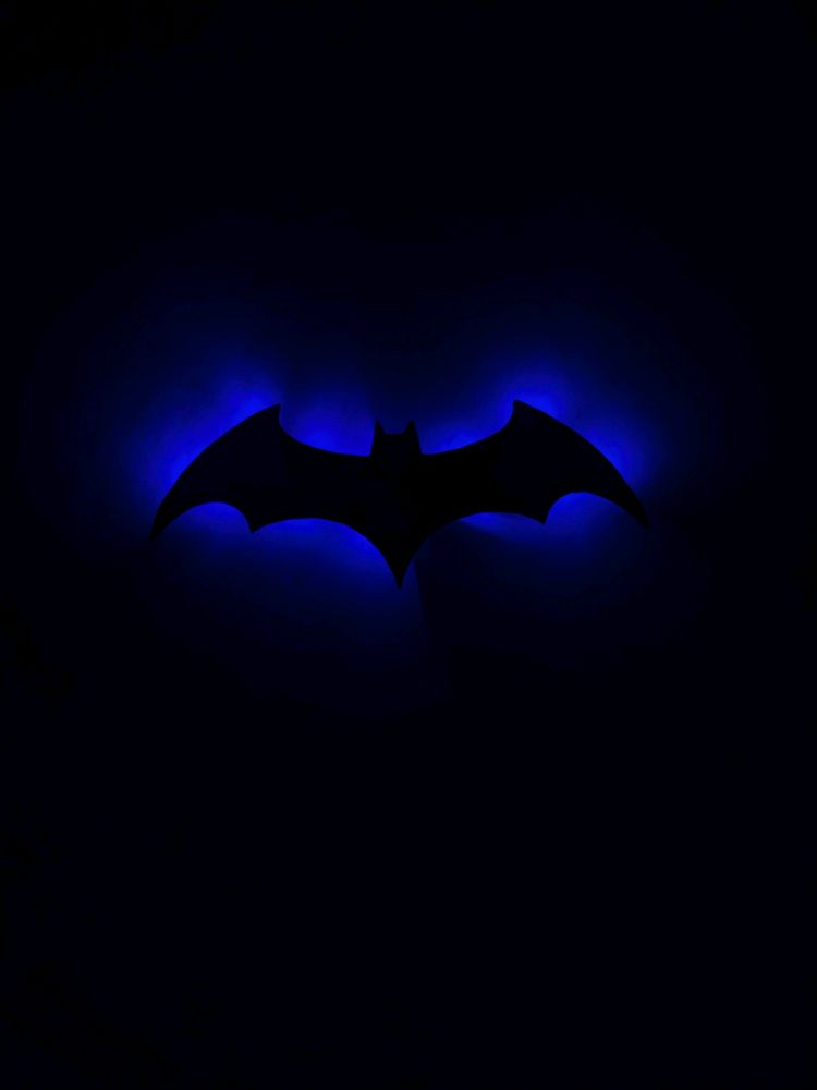 Homemade Bat Man Wall Lamp