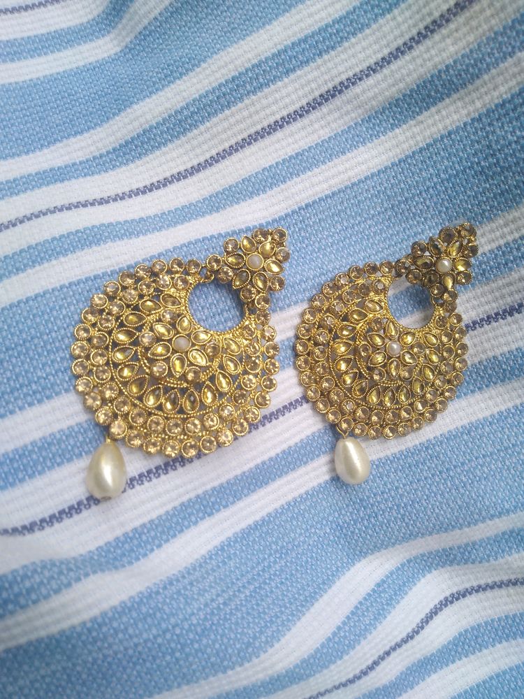 Kundan Stone Earings Big