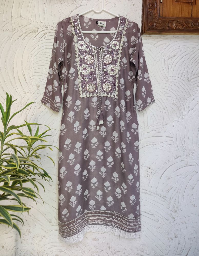 💟 Lavender Silk Kurta