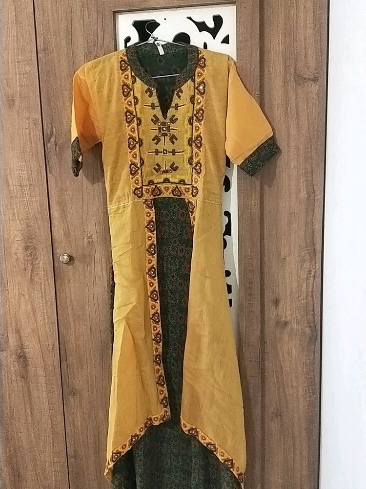 Long Gown (Mustard & Green)