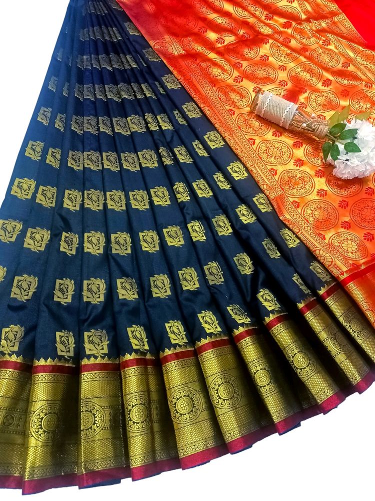 Soft Banarasi Premium Silk Boota Saree For Women