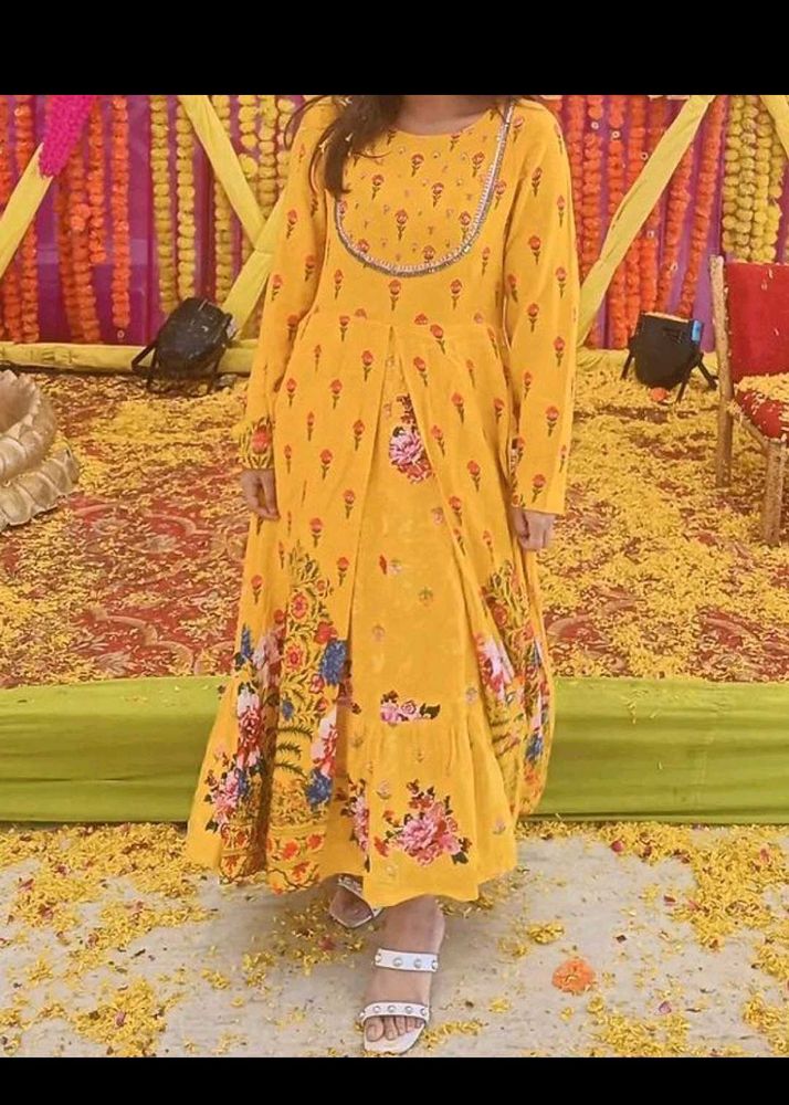 Yellow Anarkali Gown