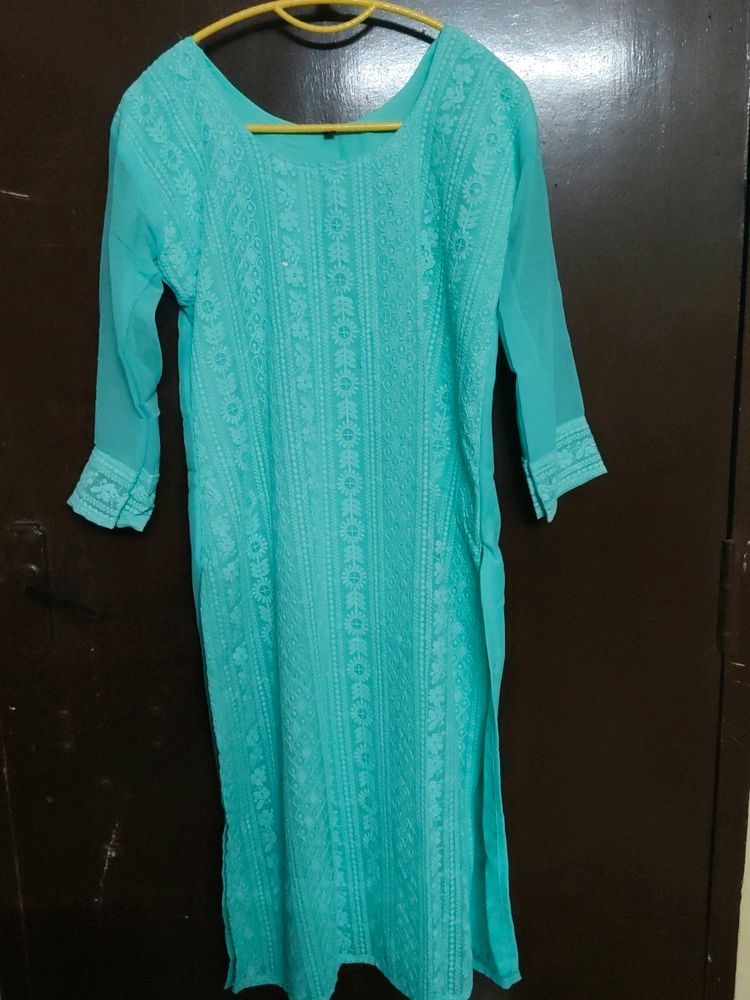 Mint Green Straight Line Kurta