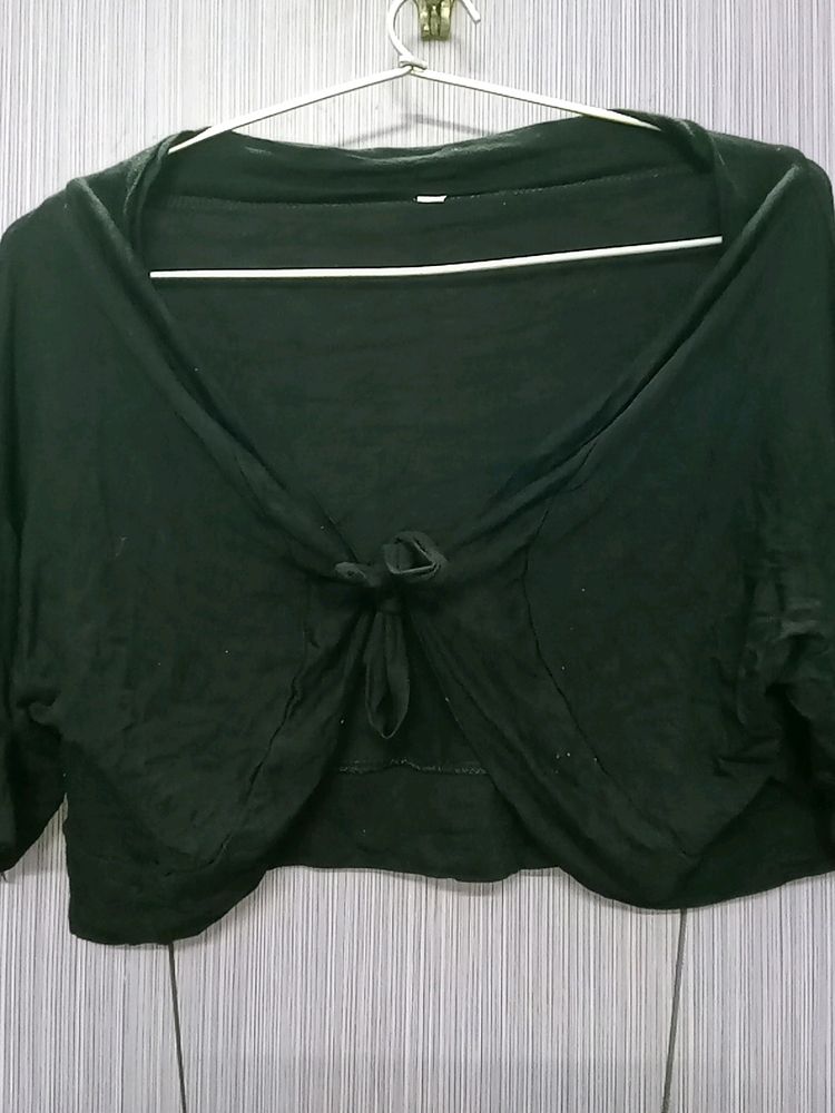 SHORT BLACK SHRUG