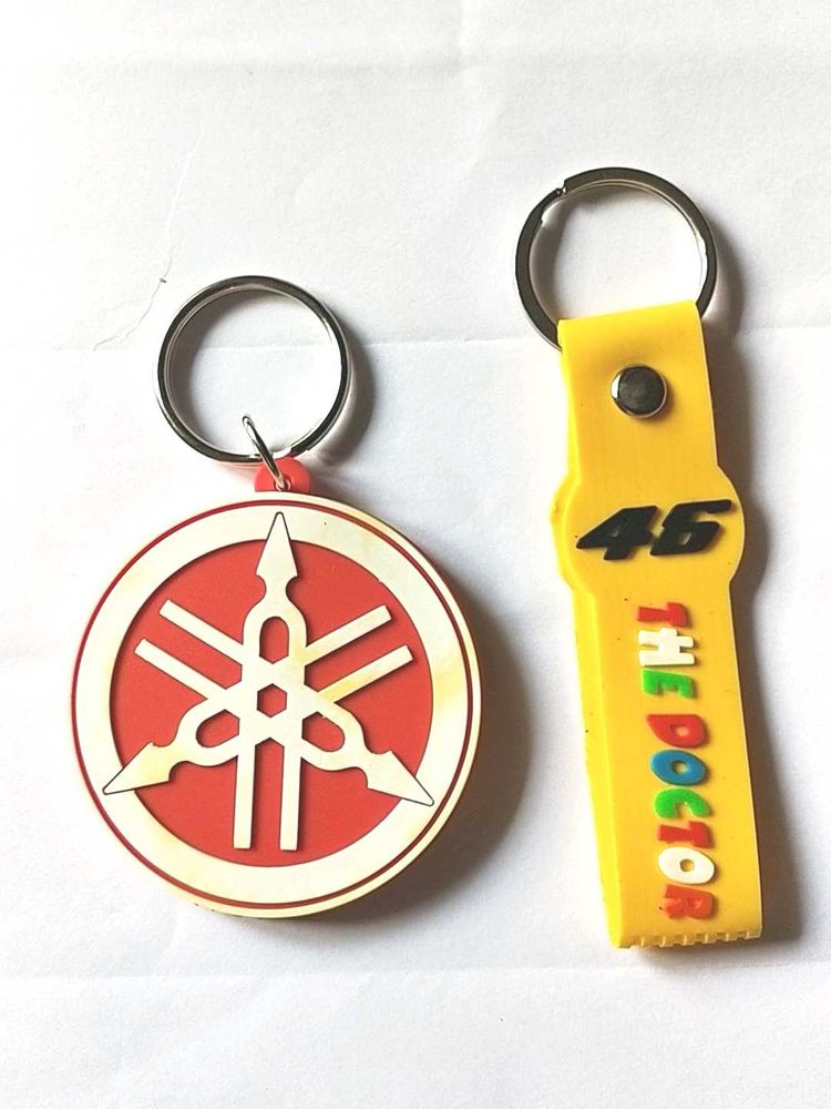 Yamaha Double Sided Rubber And Vr46 Keychain