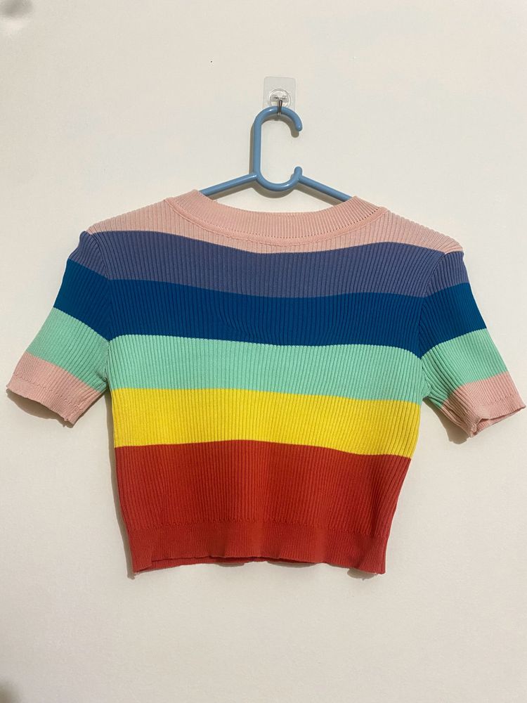 Tricolour Crop Top