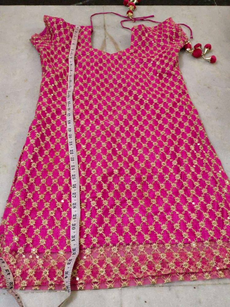 Beautiful Magenta Kurta With Dupatta