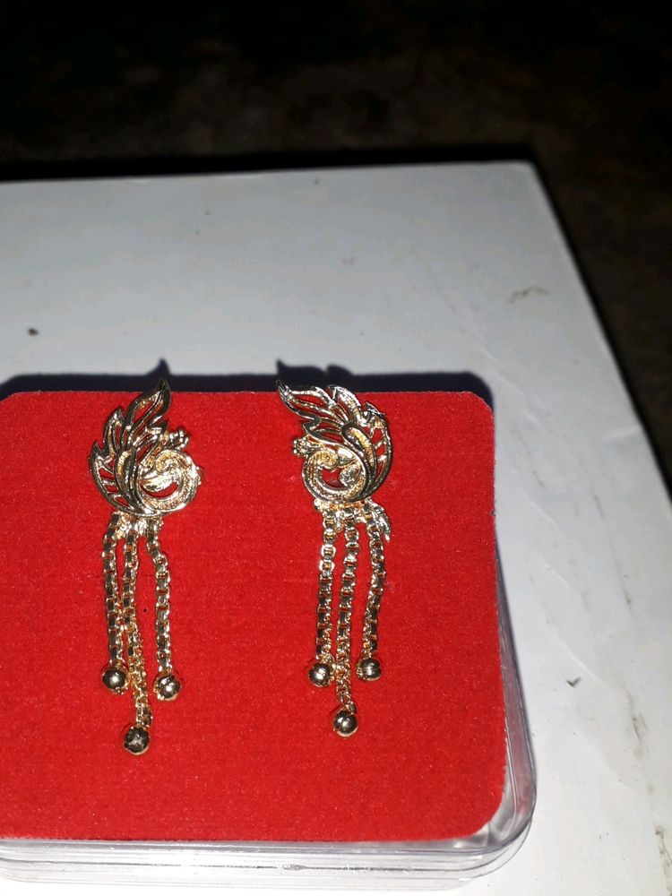 Gold Plated Earring For Sale