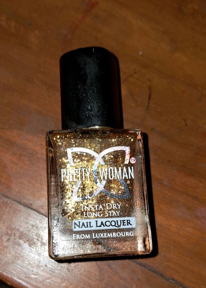 Golden  Gel Nail  Polish