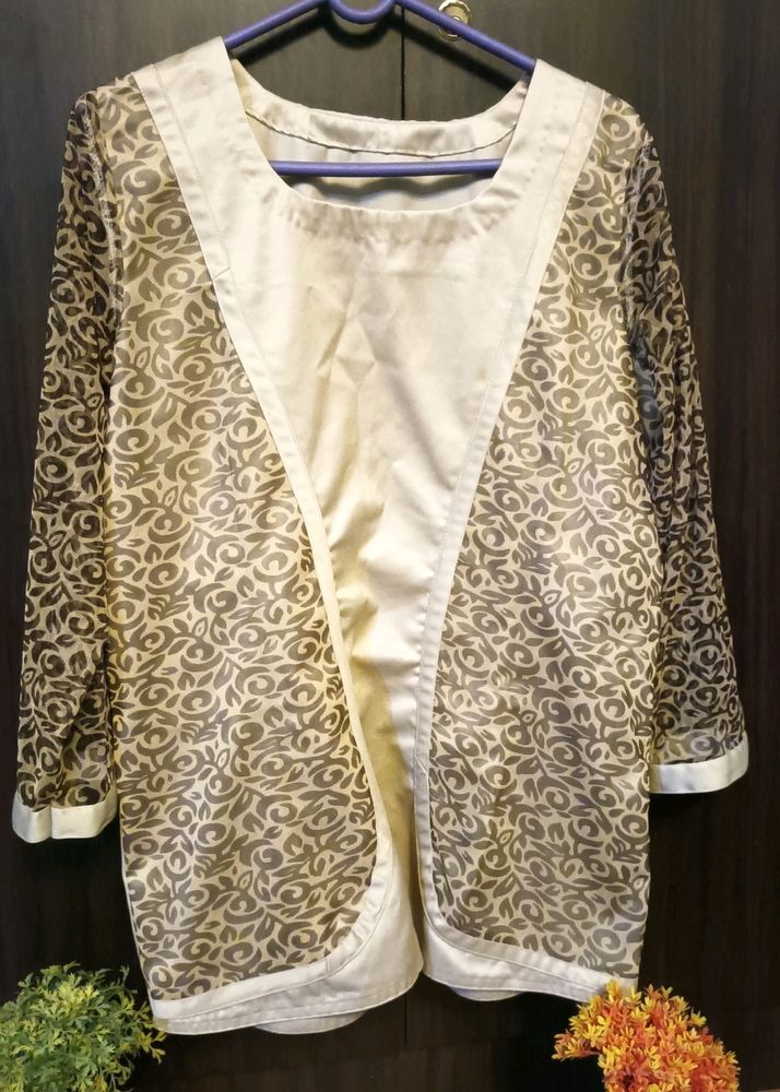 Women Top Leopard Sleeves