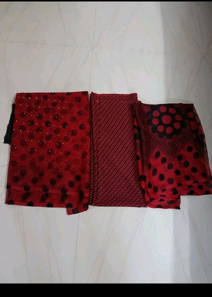 Silk Material,Pack Of Three