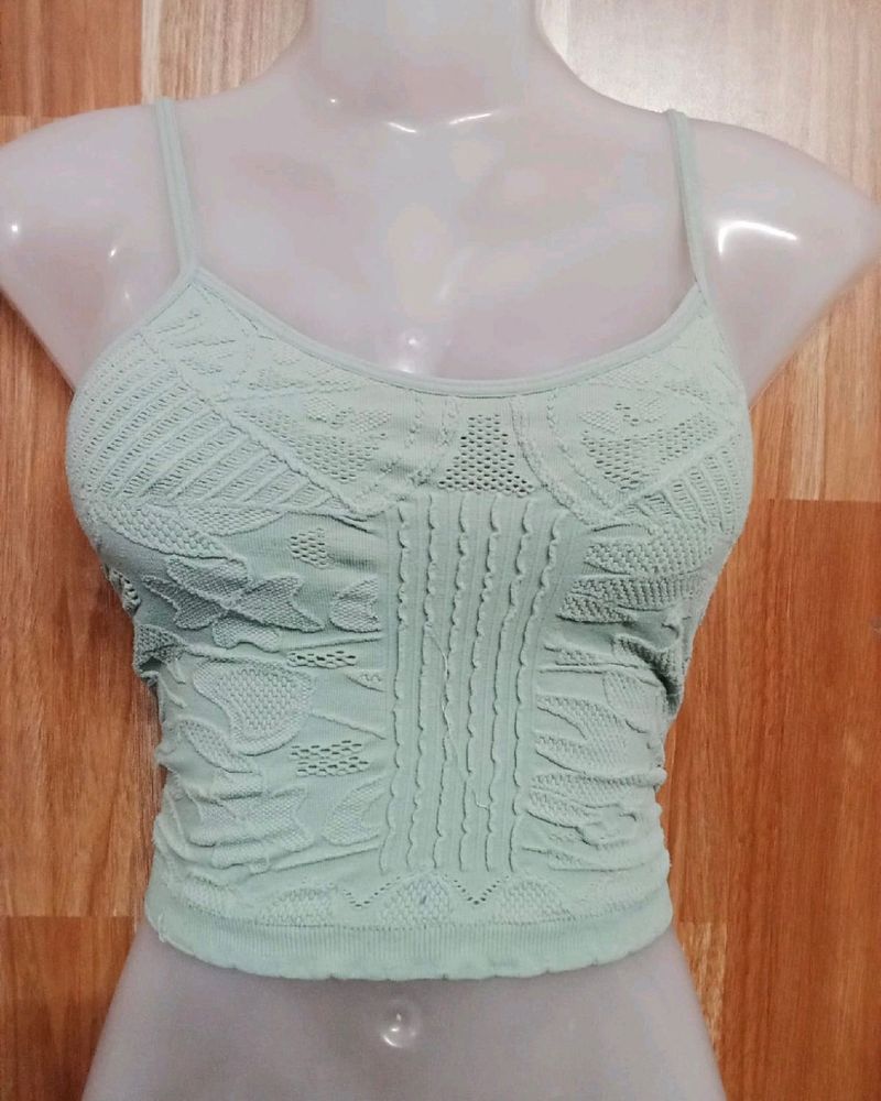 Stylish Green Crop Top