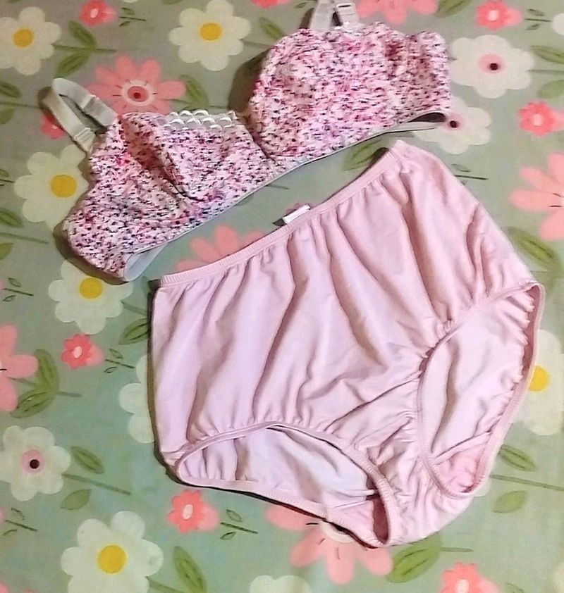 Pink Lingerie Set( Bra+ Panty Set)