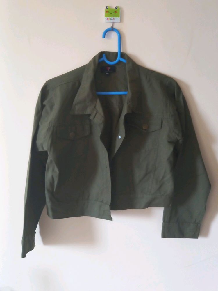 Xl Olive Denim Jacket