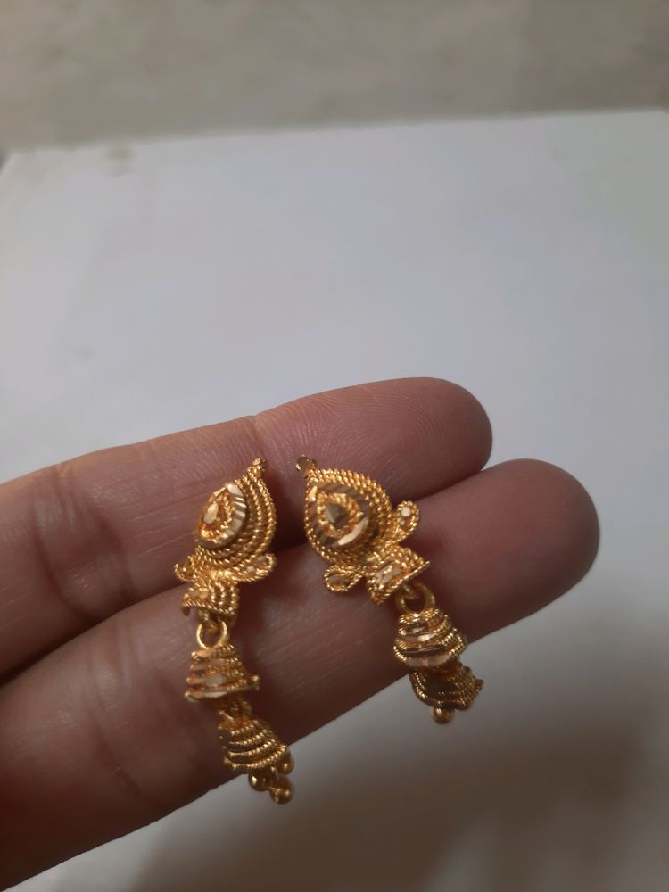 Golden Brass Earrings