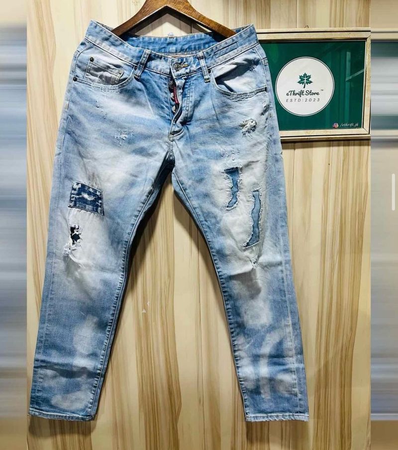 Dsquared2 Blue Distressed Jeans