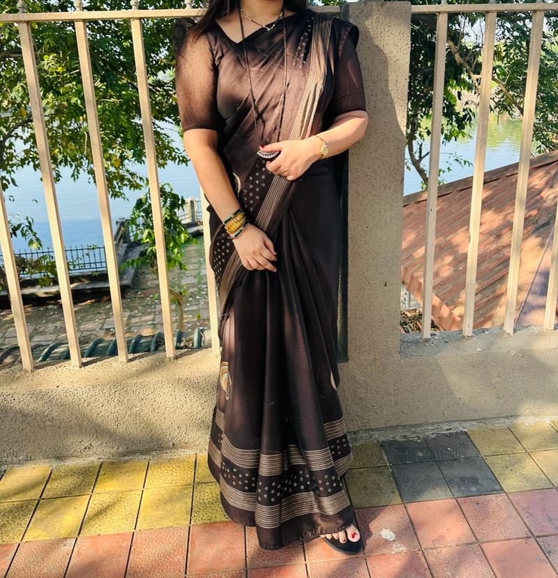 Brown Saree