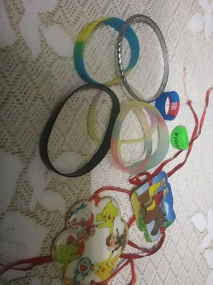 Rakhi, Friendship Band ( 5 ) And Ring (2),Kadha