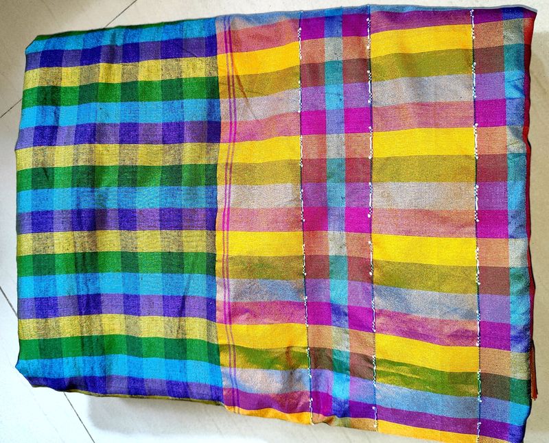 Multicolour Cotton Silk South Saree🌈