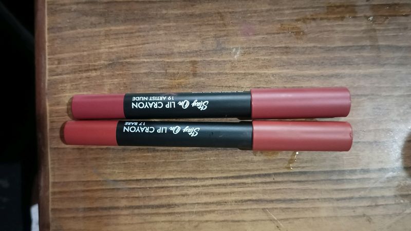 Swiss Beauty Stay On Matte Lip Crayon - Pack Of 2