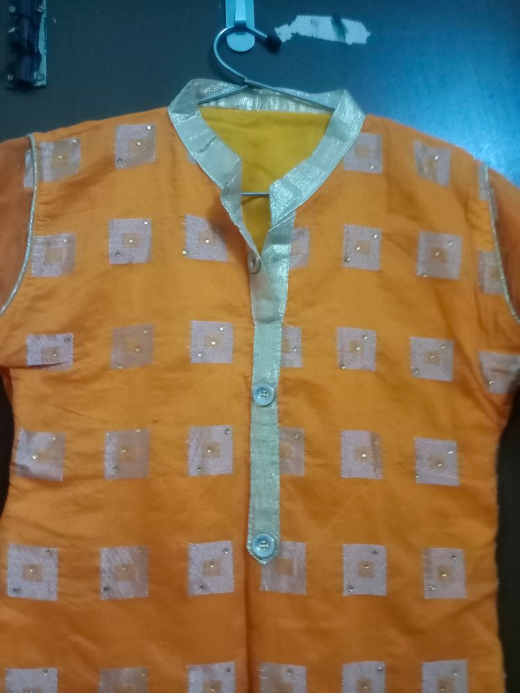 Festive Orange Kurta