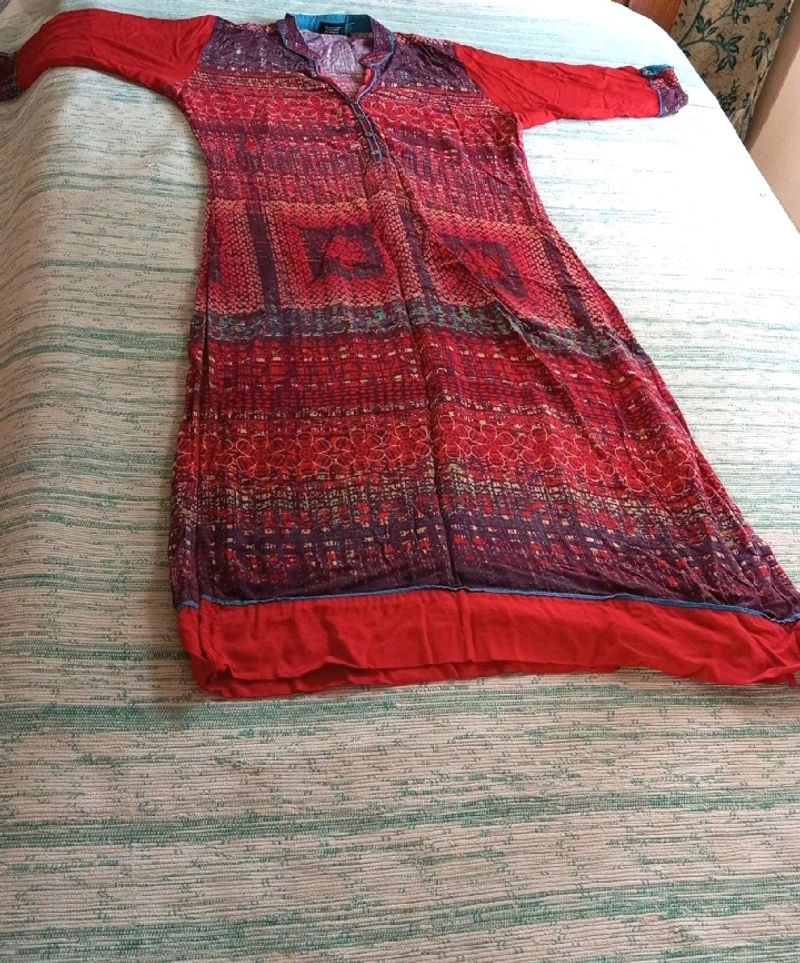 Shining Red Kurti