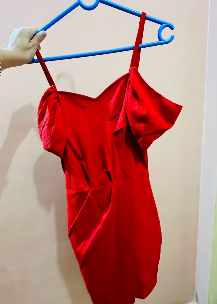 Bodycon Offshoulder Red Dress