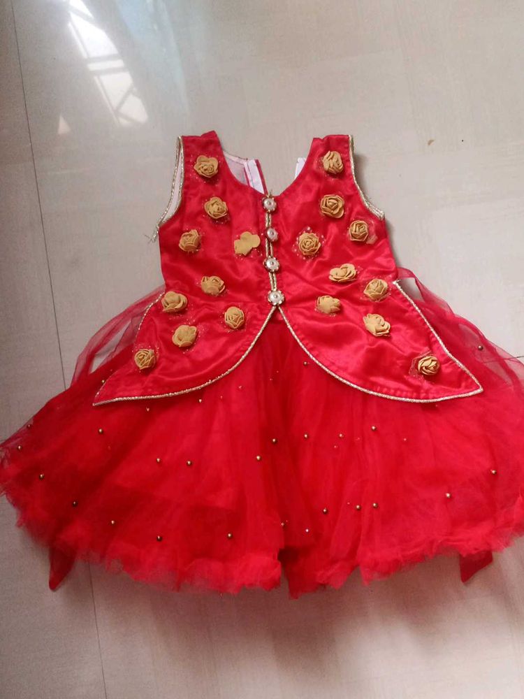 Cute Red Baby Gown