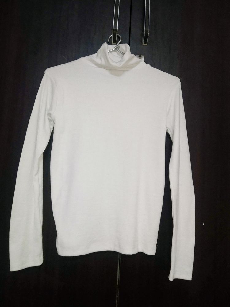 White High Neck Sweater