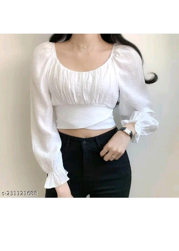 Hot White Cotton Crop Top