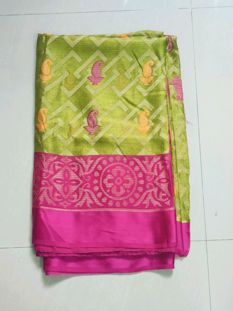 Green -yellow Saree