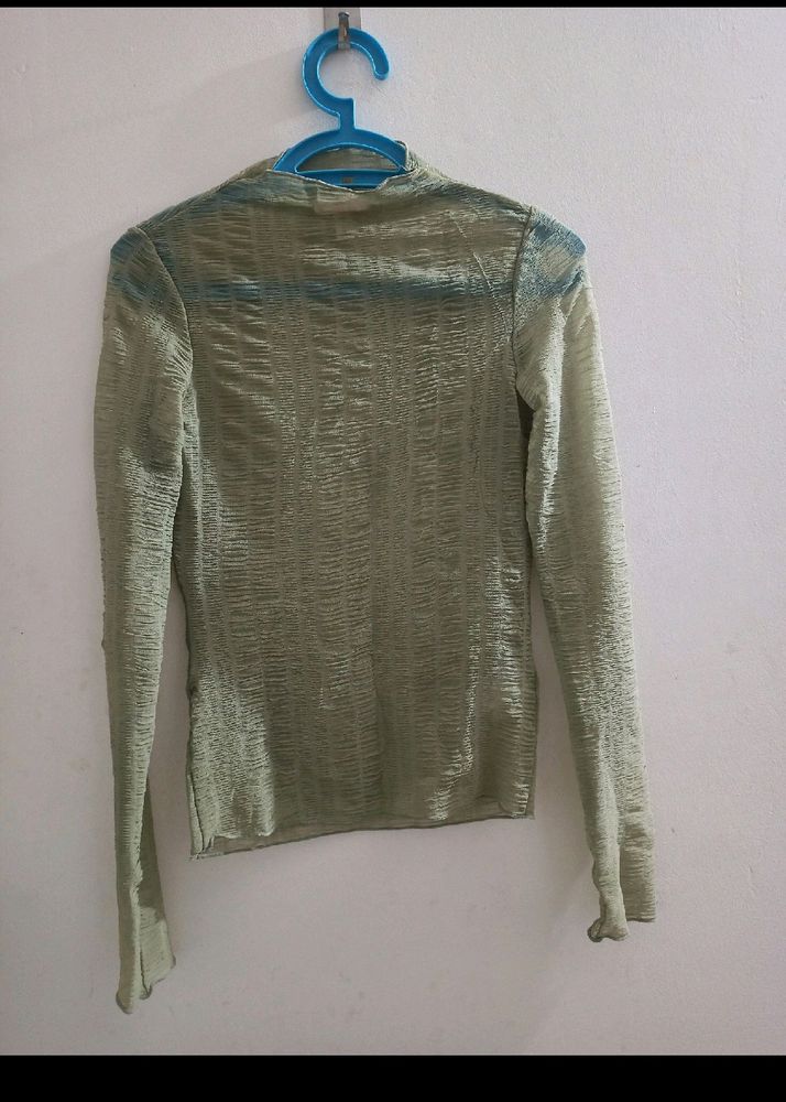 Transparent Full Sleeve Top Unused