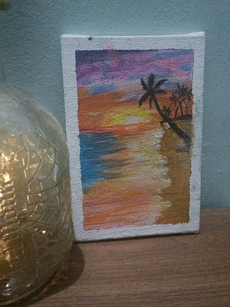 Beach Sunset Canvas Painting