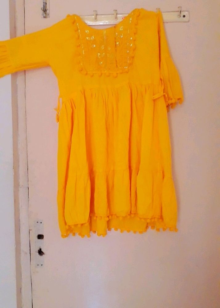 Yellow Peplom Kurti