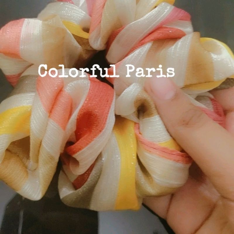 Coloful Paris Scrunchies