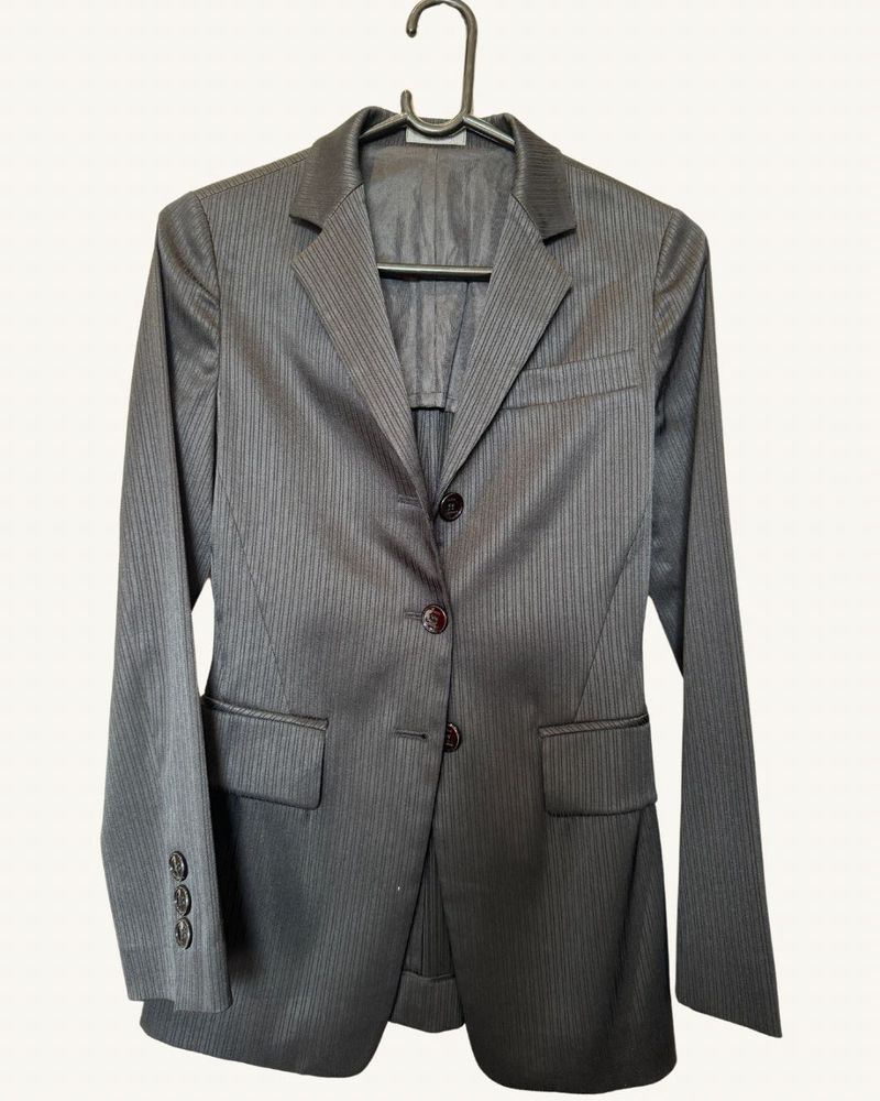 Vintage Black Paco Rabanne Pinstripe Blazer