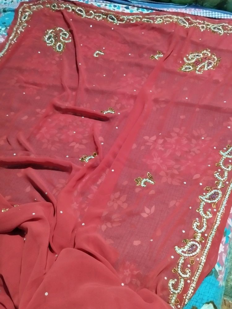 Stone Work Saree