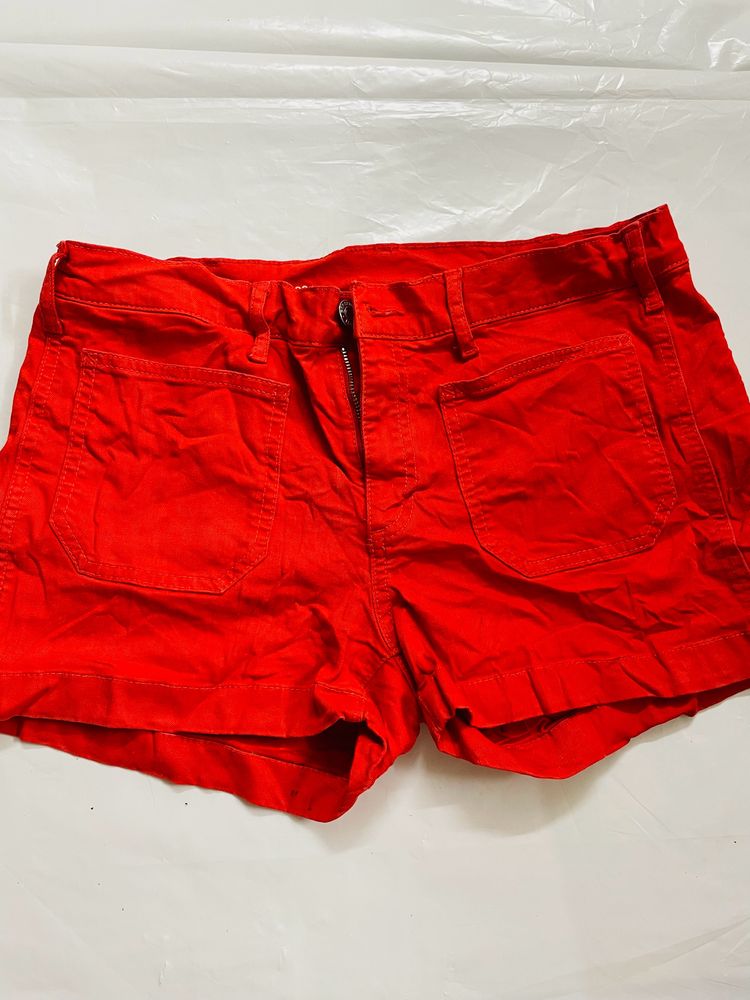 Gap Women Red Shorts