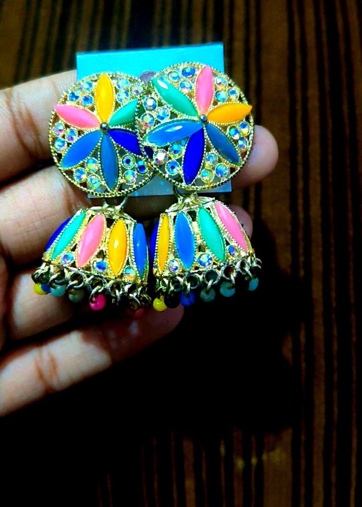 Letest Multicolour Jhumki Earring