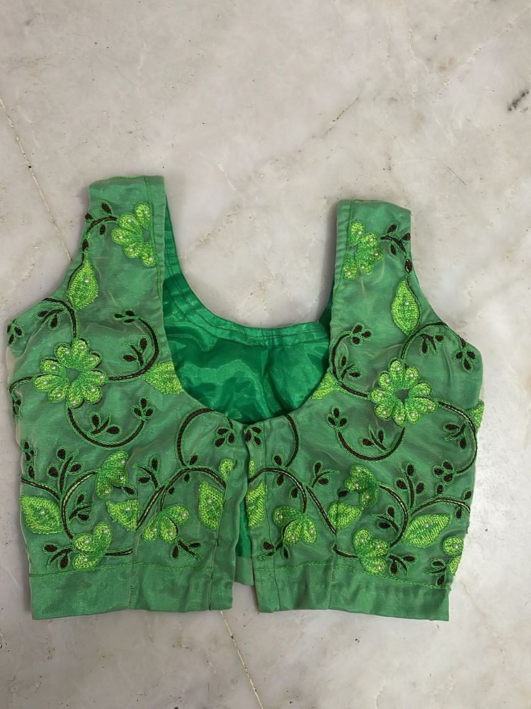 Designer Green Blouse