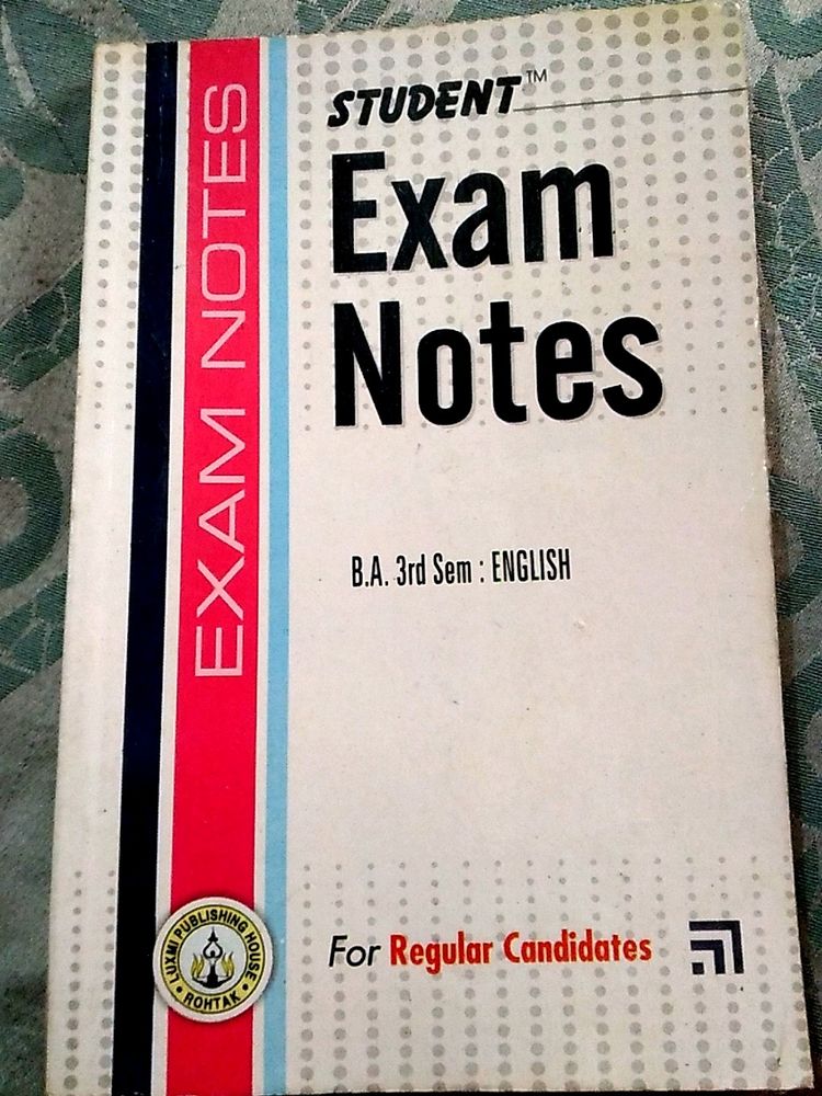 B.a 3rd Sem English  Exam Notes