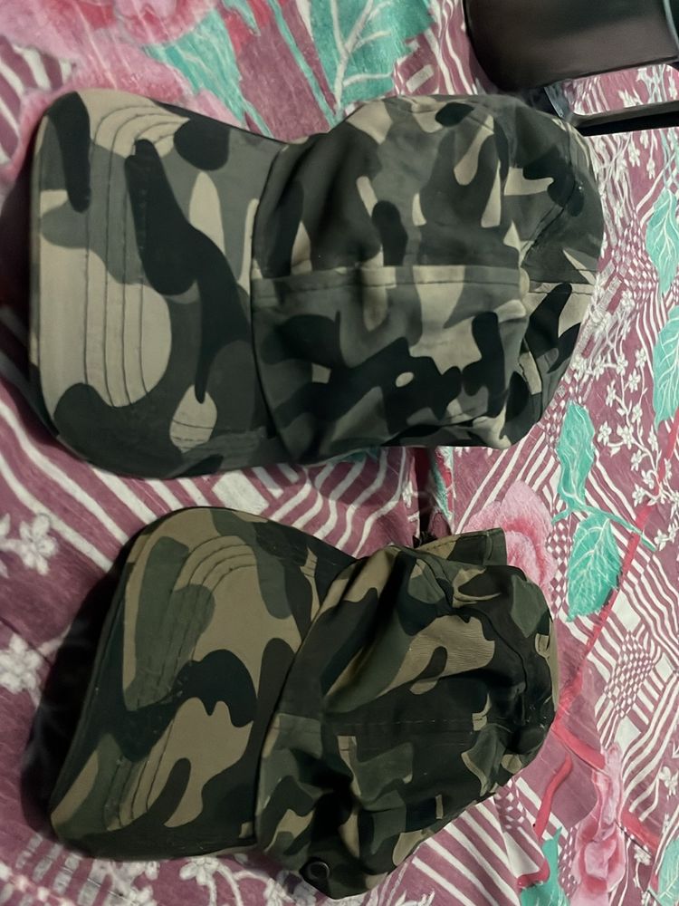 Combo Of 2 Camouflage Caps