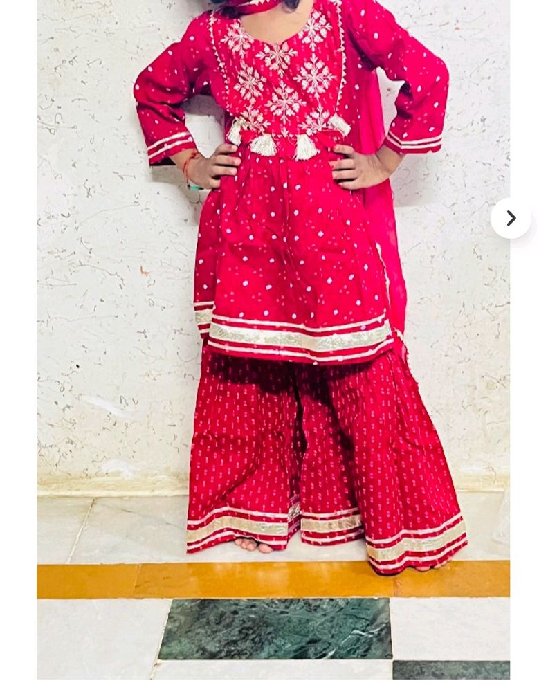 Girl Sharara Set 3_4 Year  Ek Dum New H