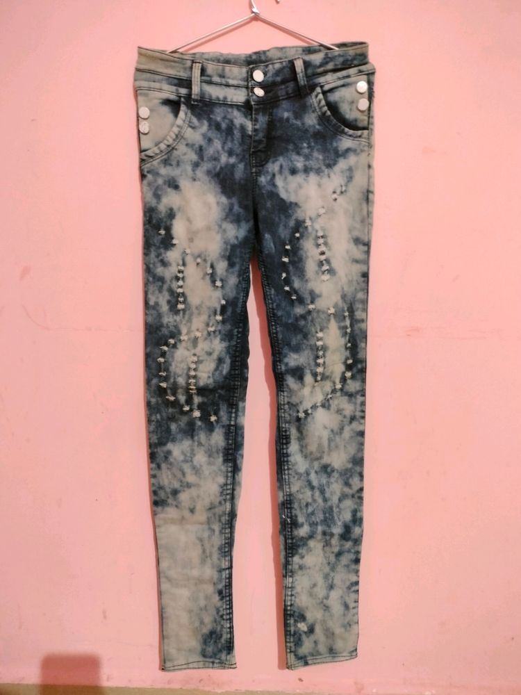 Damage Grey Jeans